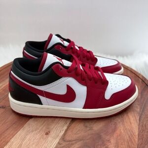 Nike Air Jordan 1 Low Gym Red Black‎ Sail DC0774-160 Womens Chicago Style Size 6